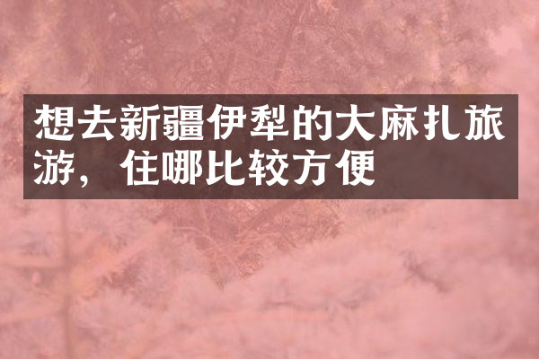 想去新疆伊犁的大麻扎旅游，住哪比较方便