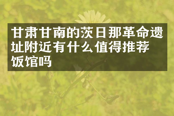 甘肃甘南的茨日那革命遗址附近有什么值得推荐的饭馆吗