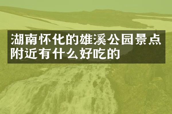 湖南怀化的雄溪公园景点附近有什么好吃的