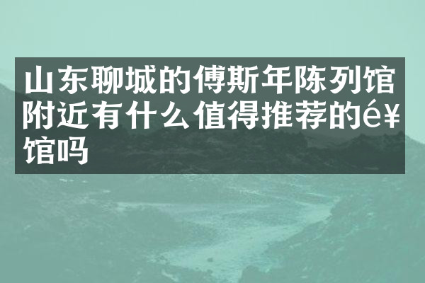 山东聊城的傅斯年陈列馆附近有什么值得推荐的饭馆吗
