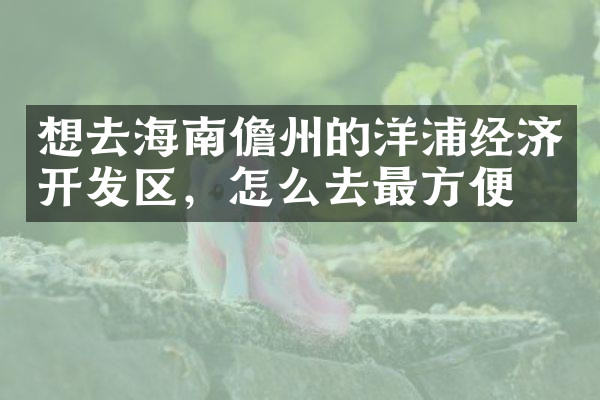 想去海南儋州的洋浦经济开发区，怎么去最方便