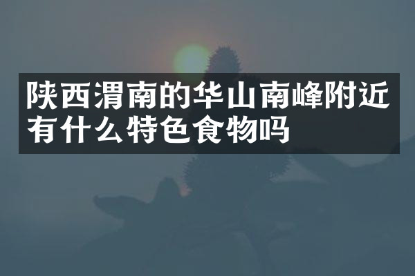 陕西渭南的华山南峰附近有什么特色食物吗