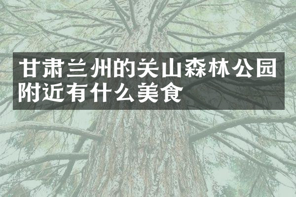 甘肃兰州的关山森林公园附近有什么美食