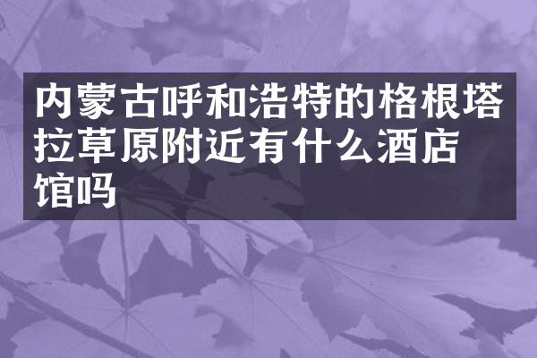 内蒙古呼和浩特的格根塔拉草原附近有什么酒店旅馆吗