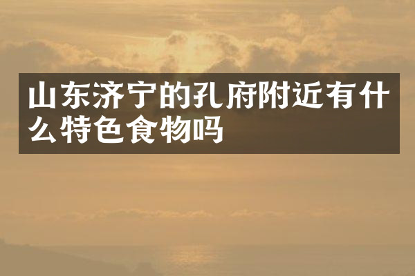 山东济宁的孔府附近有什么特色食物吗