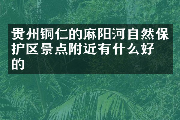 贵州铜仁的麻阳河自然保护区景点附近有什么好吃的