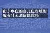 山东枣庄的台儿庄古城附近有什么酒店旅馆吗