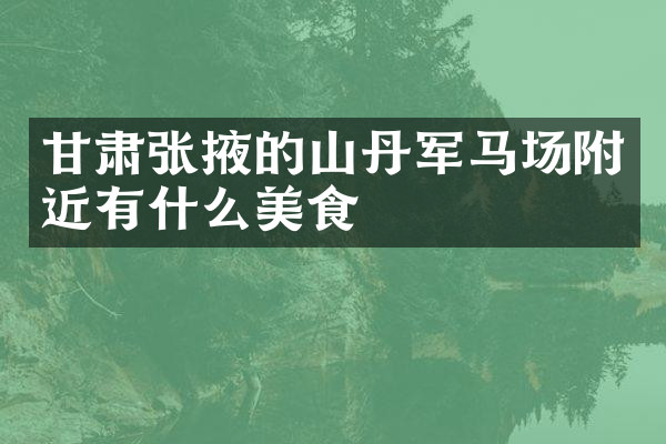 甘肃张掖的山丹军马场附近有什么美食