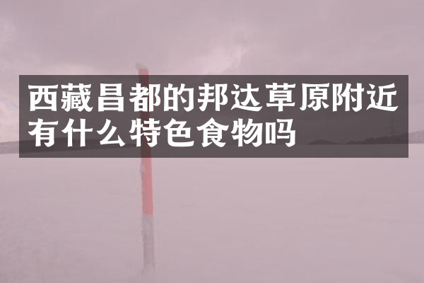 西藏昌都的邦达草原附近有什么特色食物吗