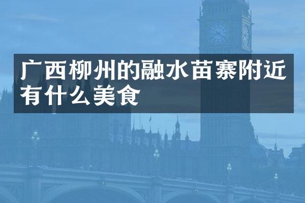 广西柳州的融水苗寨附近有什么美食