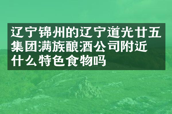 辽宁锦州的辽宁道光廿五集团满族酿酒公司附近有什么特色食物吗