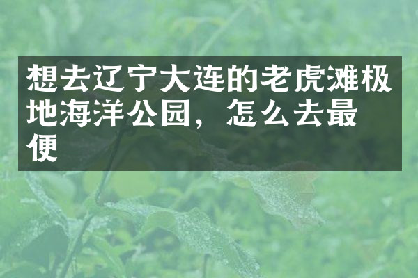 想去辽宁大连的老虎滩极地海洋公园，怎么去最方便