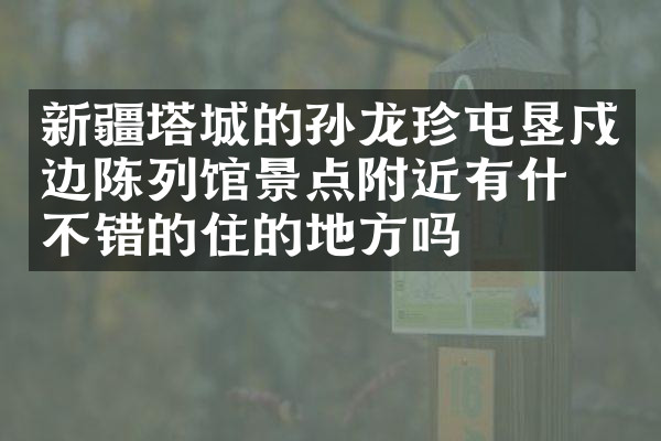新疆塔城的孙龙珍屯垦戍边陈列馆景点附近有什么不错的住的地方吗