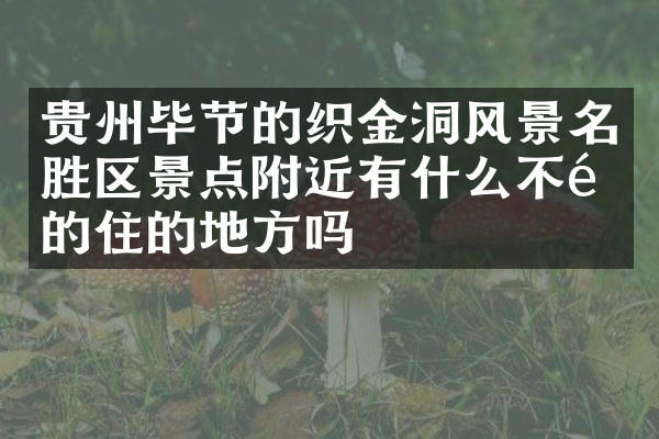 贵州毕节的织金洞风景名胜区景点附近有什么不错的住的地方吗