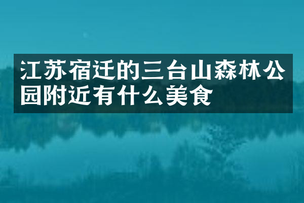 江苏宿迁的三台山森林公园附近有什么美食