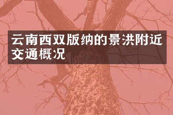 云南西双版纳的景洪附近交通概况