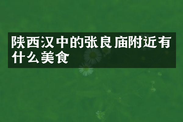 陕西汉中的张良庙附近有什么美食