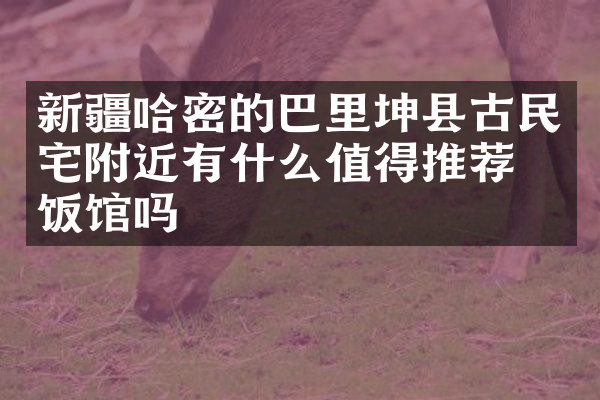 新疆哈密的巴里坤县古民宅附近有什么值得推荐的饭馆吗