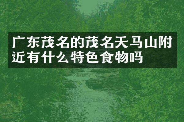 广东茂名的茂名天马山附近有什么特色食物吗