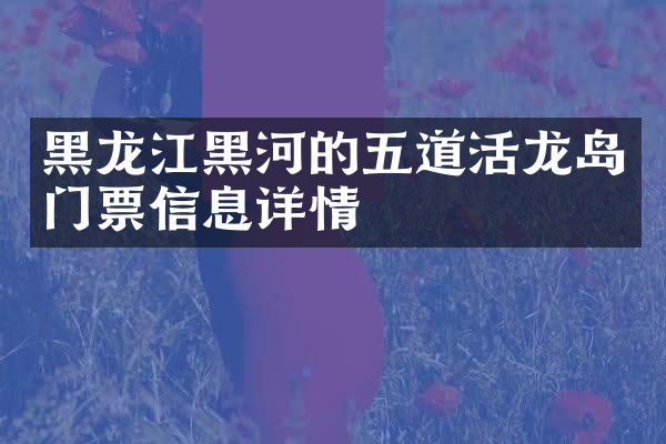 黑龙江黑河的五道活龙岛门票信息详情