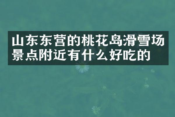 山东东营的桃花岛滑雪场景点附近有什么好吃的