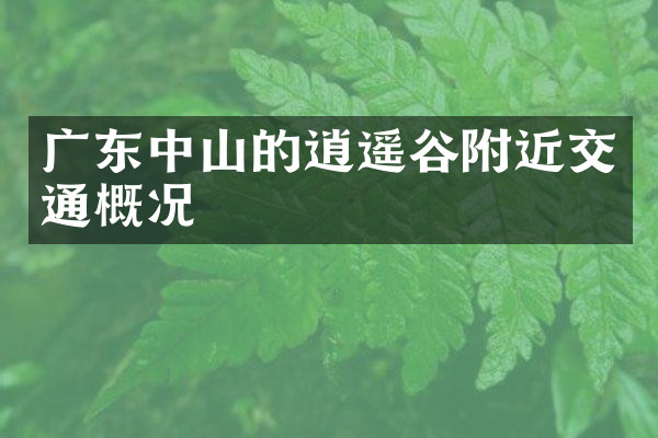 广东中山的逍遥谷附近交通概况
