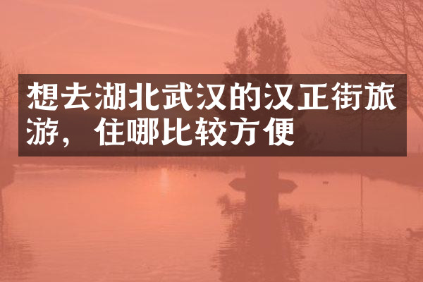 想去湖北武汉的汉正街旅游，住哪比较方便
