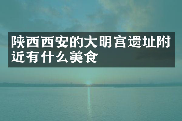 陕西西安的大明宫遗址附近有什么美食