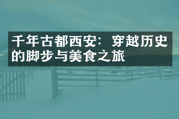 千年古都西安：穿越历史的脚步与美食之旅