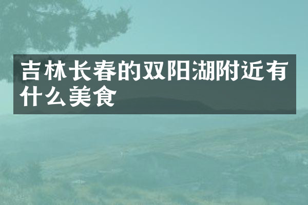 吉林长春的双阳湖附近有什么美食