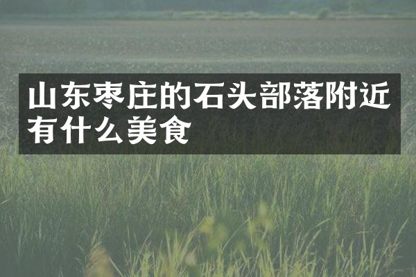 山东枣庄的石头部落附近有什么美食