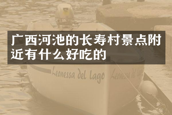 广西河池的长寿村景点附近有什么好吃的