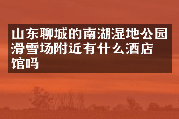 山东聊城的南湖湿地公园滑雪场附近有什么酒店旅馆吗