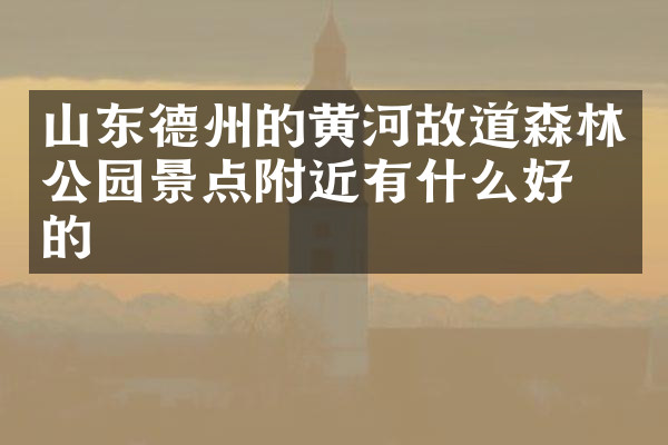 山东德州的黄河故道森林公园景点附近有什么好吃的