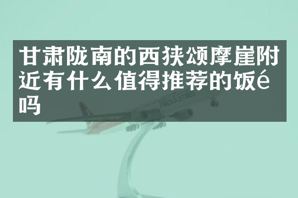 甘肃陇南的西狭颂摩崖附近有什么值得推荐的饭馆吗