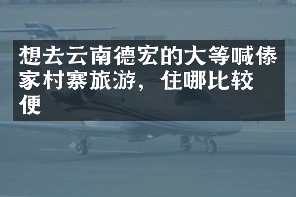 想去云南德宏的大等喊傣家村寨旅游，住哪比较方便