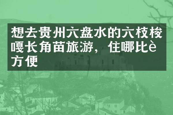 想去贵州六盘水的六枝梭嘎长角苗旅游，住哪比较方便
