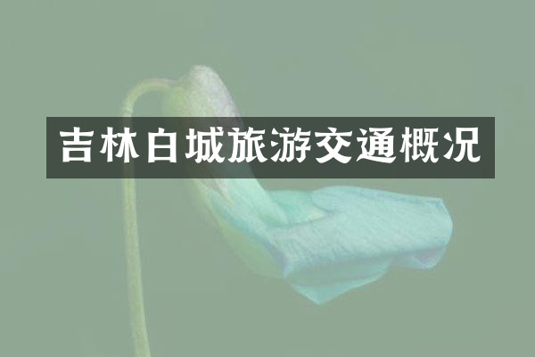 吉林白城旅游交通概况