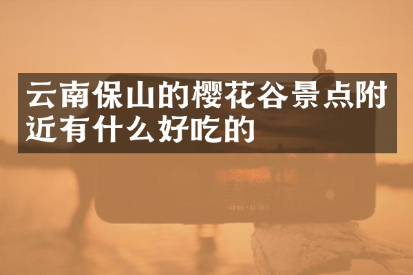云南保山的樱花谷景点附近有什么好吃的