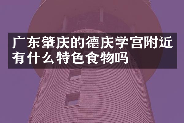 广东肇庆的德庆学宫附近有什么特色食物吗