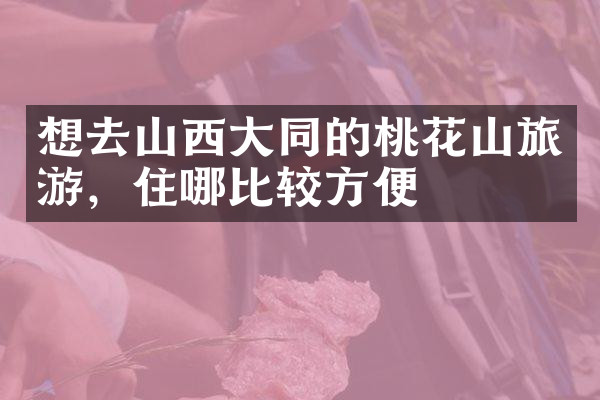想去山西大同的桃花山旅游，住哪比较方便