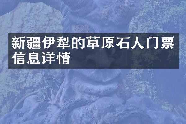 新疆伊犁的草原石人门票信息详情