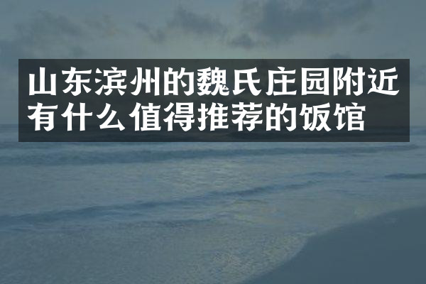 山东滨州的魏氏庄园附近有什么值得推荐的饭馆吗