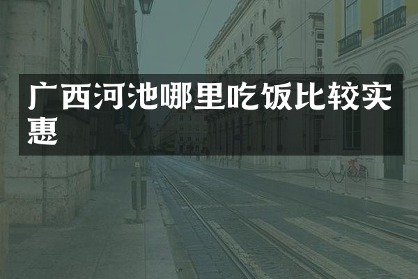 广西河池哪里吃饭比较实惠