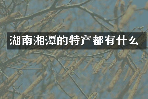 湖南湘潭的特产都有什么