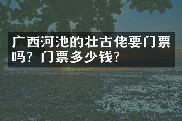 广西河池的壮古佬要门票吗？门票多少钱？