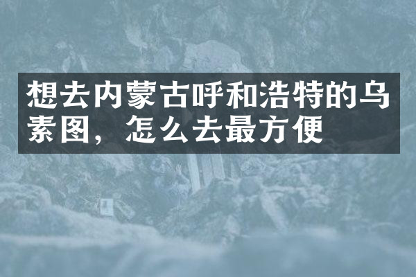 想去内蒙古呼和浩特的乌素图，怎么去最方便