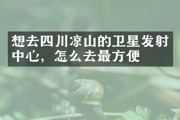 想去四川凉山的卫星发射中心，怎么去最方便