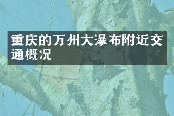 重庆的万州大瀑布附近交通概况