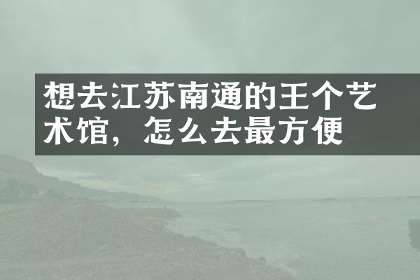 想去江苏南通的王个簃艺术馆，怎么去最方便